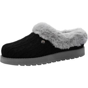 Skechers Women’s Keepsakes – Ice Angel Slipper(Black/Grey)