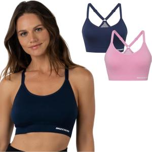 Skechers Womens Ladies Seamless Cami Bra(Sachet Pink / Dress Blues)