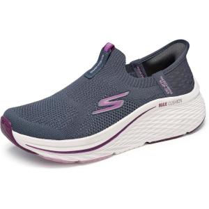 Skechers Women’s Max Cushioning Elite 2.0 Eternal Trainers(Charcoal/Burgundy)