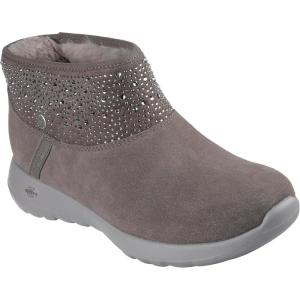 Skechers Women’s On-The-Go Joy-So Glam Martha Stewart Hands Free Slip-ins Ankle Boot(Dark Taupe)