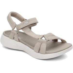 Skechers Women’s On-The-go 600-Brilliancy Sport Sandal(Beige/White)