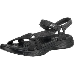 Skechers Women’s On-The-go 600-Brilliancy Sport Sandal(Black)
