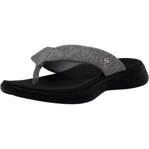 Skechers Women’s On-The-go 600-Preferred Flip-Flop(Black/Grey)