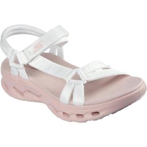 Skechers Womens On-The-go Glide Step 2.0 Sandal – Rowen(White/Pink)