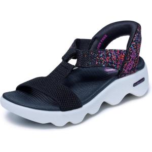 Skechers Womens On-The-go Massage Fit Sandal Hands Free Slip-ins W/Space Dye(Black/Multi)