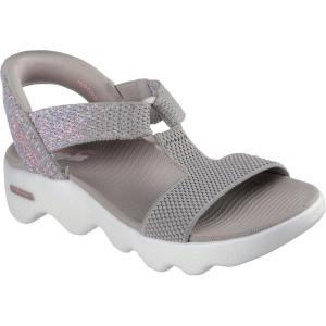 Skechers Womens On-The-go Massage Fit Sandal Hands Free Slip-ins W/Space Dye(Taupe/Multi)