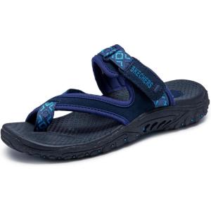Skechers Women’s REGGAE – Trailway Flip-Flop Sandals(Navy)
