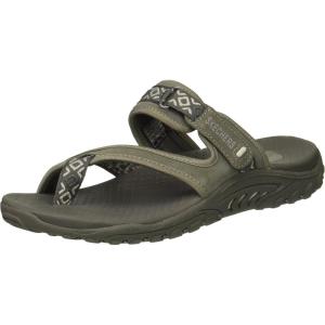 Skechers Women’s REGGAE – Trailway Flip-Flop Sandals(Olive)