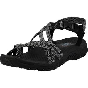 Skechers Women’s Reggae – Stockholm Sandal(Black/Grey)
