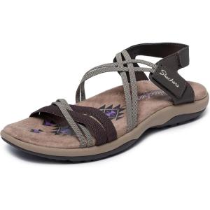 Skechers Women’s Reggae Slim – Takes Two Sandal(Chocolate)