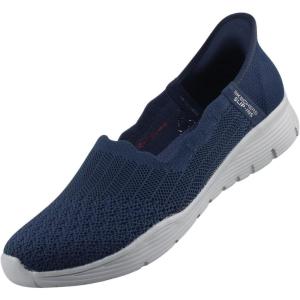 Skechers Womens Seager – Believe It Hands Free Slip-ins(Navy Knit)