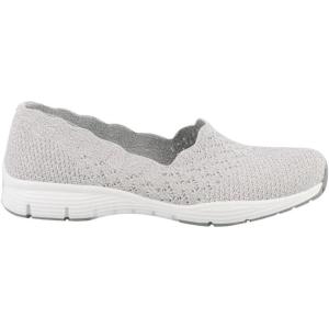 Skechers Women’s Seager – Stat – Scalloped Collar, Engineered Skech-Knit Slip-on – Classic Fit(Grey Light)