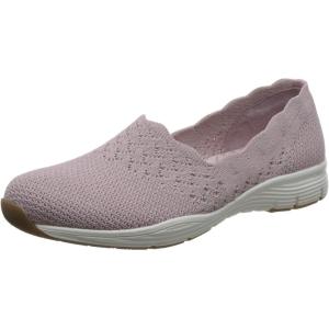 Skechers Women’s Seager – Stat – Scalloped Collar, Engineered Skech-Knit Slip-on – Classic Fit(Pink (Rose Heather Flat Knit Ros))
