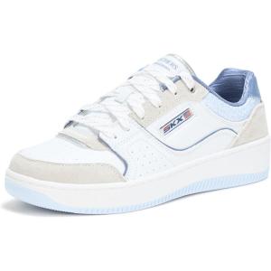 Skechers Womens Sport Court 2.0-Metallic Brea(White/Blue)