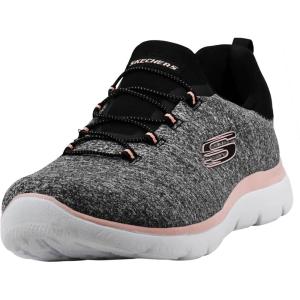 Skecher’s Women’s Summits – Quick Getaway Sneaker(Black/Coral)