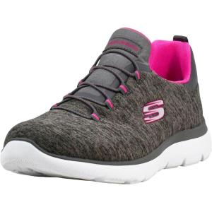 Skecher’s Women’s Summits – Quick Getaway Sneaker(Charcoal/Hot Pink)