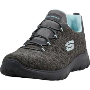 Skecher’s Women’s Summits – Quick Getaway Sneaker(Charcoal/Light Blue)