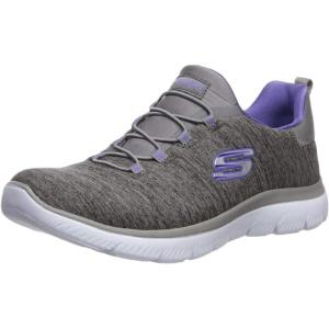 Skecher’s Women’s Summits – Quick Getaway Sneaker(Charcoal/Purple)