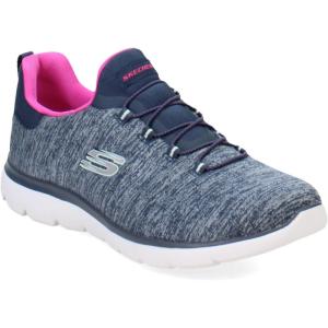 Skecher’s Women’s Summits – Quick Getaway Sneaker(Grey Navy Pink)