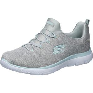 Skecher’s Women’s Summits – Quick Getaway Sneaker(Light Grey Aqua)