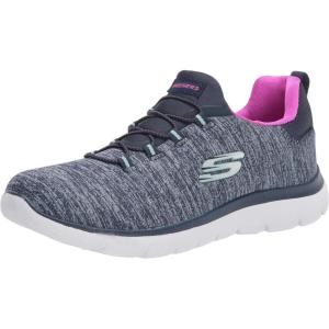 Skecher’s Women’s Summits – Quick Getaway Sneaker(Navy-hot Pink)