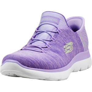 Skechers Women’s Summits Dazzling Haze Hands Free Slip In Sneakers(Lavender)