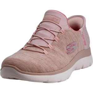 Skechers Women’s Summits Dazzling Haze Hands Free Slip In Sneakers(Rose)