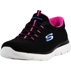 Skechers Women’s Summits Sneaker(Black/Hot Pink)