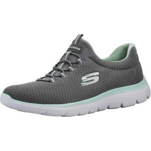 Skechers Women’s Summits Sneaker(Grey/Aqua)