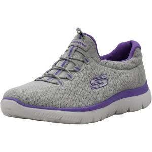 Skechers Women’s Summits Sneaker(Grey/Purple)