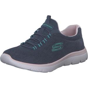 Skechers Women’s Summits Sneakers(Navy-pink-turquoise)