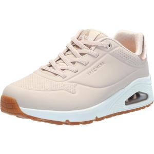 Skechers Womens Uno – Shimmer Away Wedge Slip-on Fashion Sneakers(Natural)