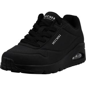 Skechers Women’s Uno-Night Shades Sneaker – Air-Cooled Memory Foam, Skech-Air Midsole, Durabuck Upper(Black/Black)