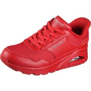 Skechers Women’s Uno-Night Shades Sneaker – Air-Cooled Memory Foam, Skech-Air Midsole, Durabuck Upper(Red Banksia)