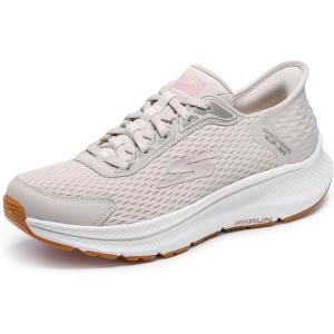 Skechers Womens Women’s Hands Free Slip-ins Go Run Consistent 2.0 Endure Sneaker(Natural/Pink)
