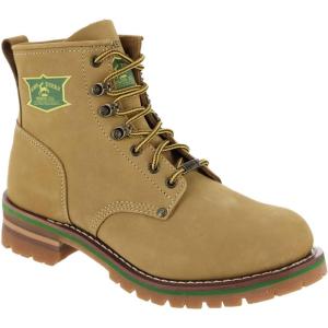 Skechers mens John Deere: Cascades Leather Lace-up Work Boots(Wheat/Natural)