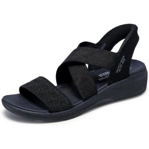 Skechers womens Arya – Very Demure Hands Free Slip-ins(Black/Black)