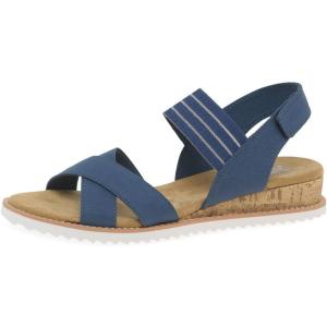 Skechers womens Desert Kiss – Serendipitous(Navy Blue Textile)