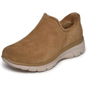 Skechers womens Easy Going – Modern Hour Suede Hands Free Slip-ins(Tan)