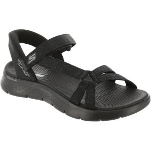 Skechers womens Go Walk Flex Sandal – Illuminate Hands Free Slip-ins(Black)