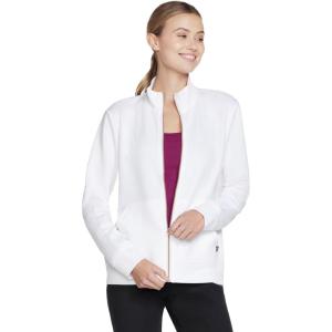 Skechers womens Go Walk Hoodless Hoodie Jacket(White)