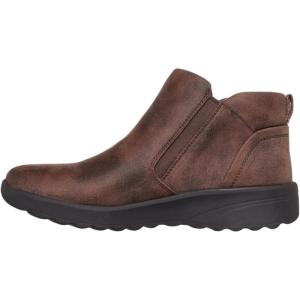 Skechers womens Lovely Vibe – Fall in Bloom(Chocolate Microleather)