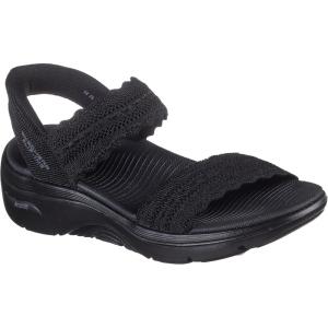 Skechers womens On-the-go Go Walk Arch Fit 2.0 Hands Free Slip-ins Sandal – Sasha(Black/Black)