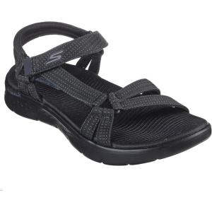 Skechers womens On-the-go Go Walk Flex Sandal – Sublime(Black/Black)