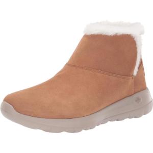 Skechers womens On-the-go Go Walk Joy – Bundle Up Boot(Chestnut-suede)