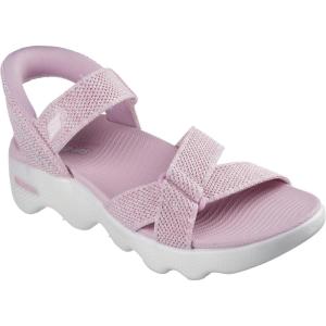 Skechers womens On-the-go Massage Fit Sandal Hands Free Slip-ins W/Heathered Knit(Pink)