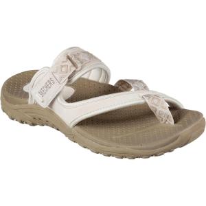 Skechers womens Reggae – Sew Me – Boho Woven Strappy Slingback(Natural)