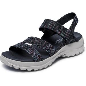 Skechers womens Reggae Bound – Sweet Crush(Black/Multi)
