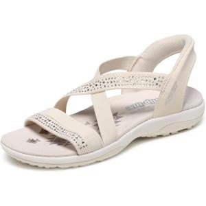 Skechers womens Reggae Slim – Summer Sparkle(Natural)