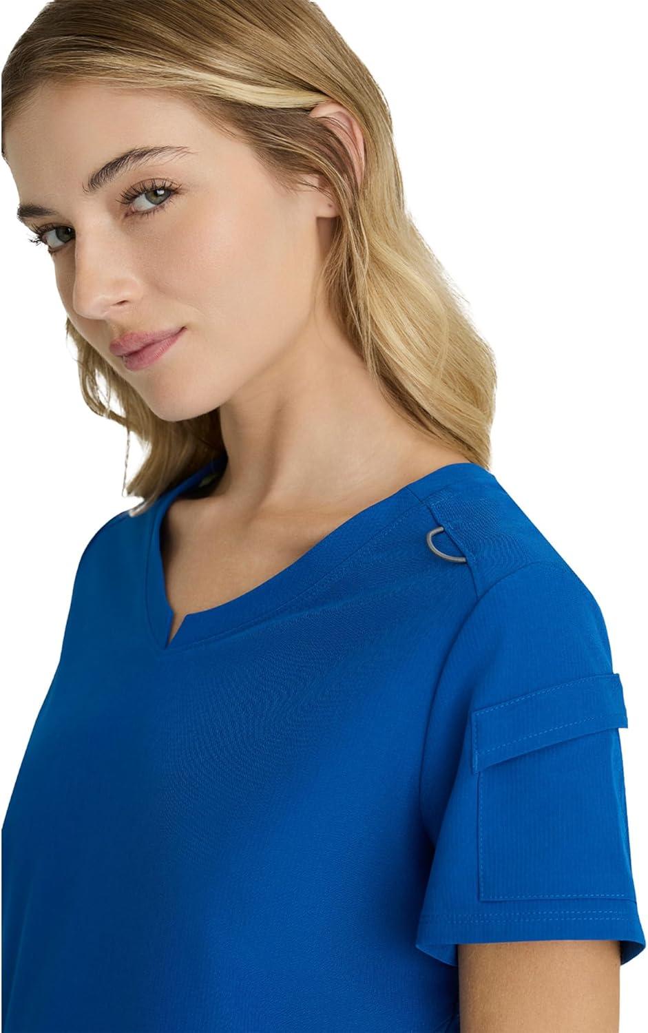 imageBARCO Skechers Vitality Aura Classic Fit Scrub Top for Women 3Pocket Classic VNeck Top with 4Way StretchNew Royal